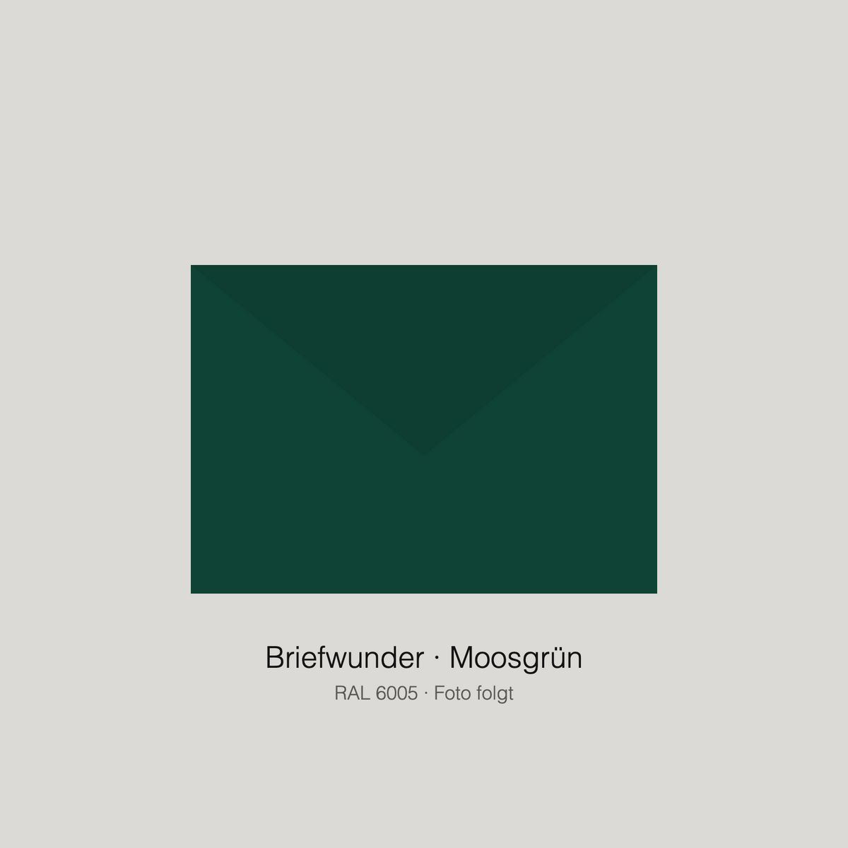 Farbmuster Moosgrün · RAL 6005 (Platzhalter)